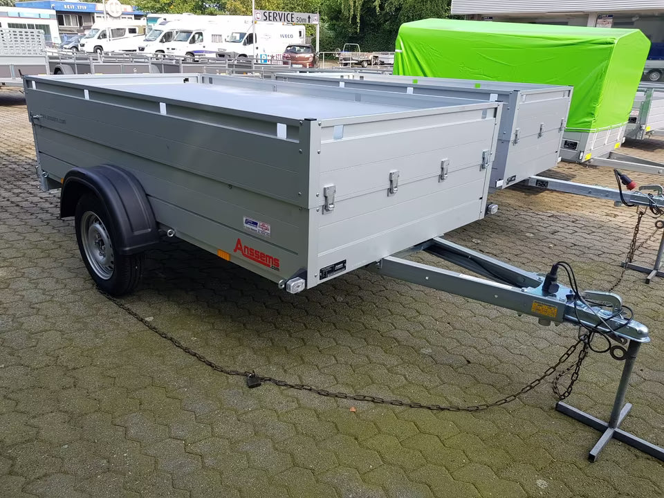 Anssems GT750 251×126 HT – Single Axle Utility Trailer with Cover & Railing