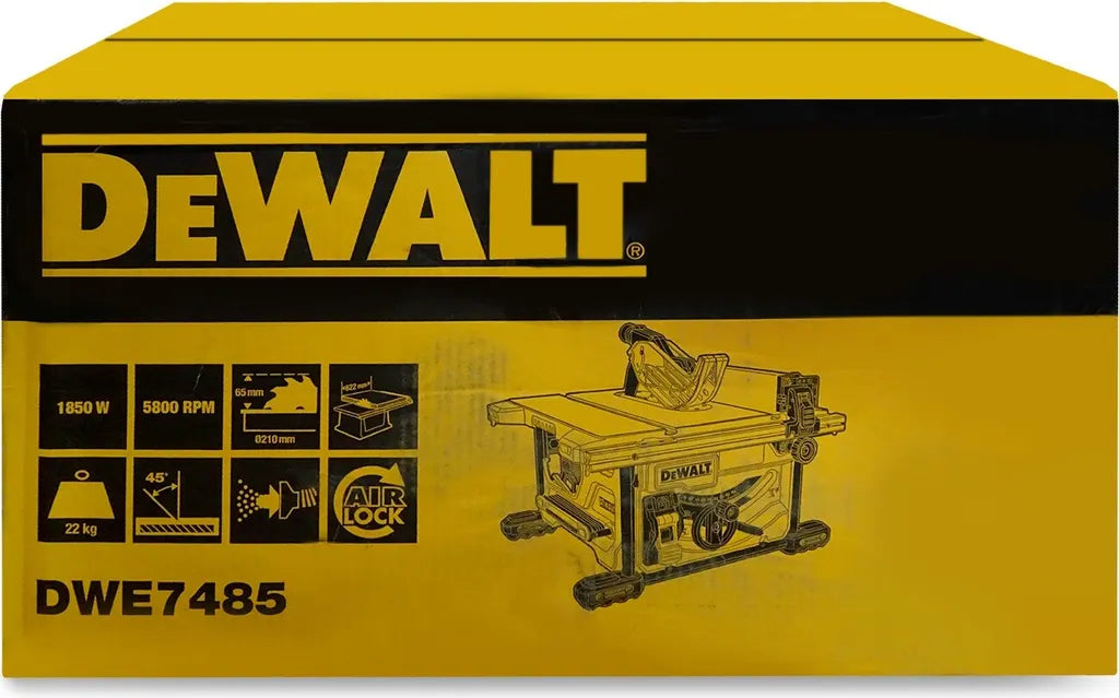DeWalt DWE7485 Portable Table Saw – 210 mm, 1850 W