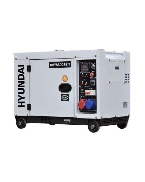 Hyundai DHY8000SE 8.0kW Silent Diesel Generator – Electric Start, Single-Phase
