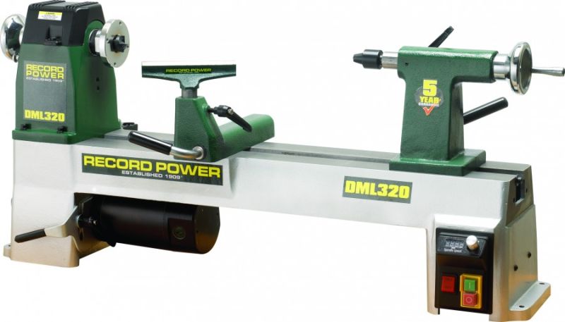 Record Power DML320 Variable-Speed Woodturning Lathe – M33 Spindle