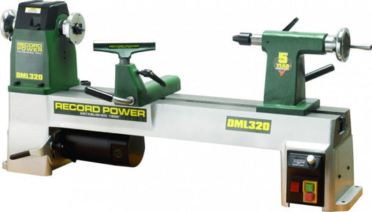 Record Power DML320 Variable-Speed Woodturning Lathe – M33 Spindle