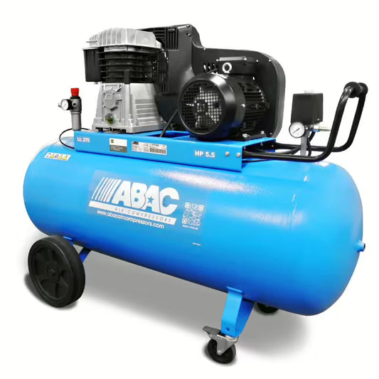ABAC PRO A49B 270 CM3 270L Two-Stage Belt-Driven Professional Air Compressor – 4 HP