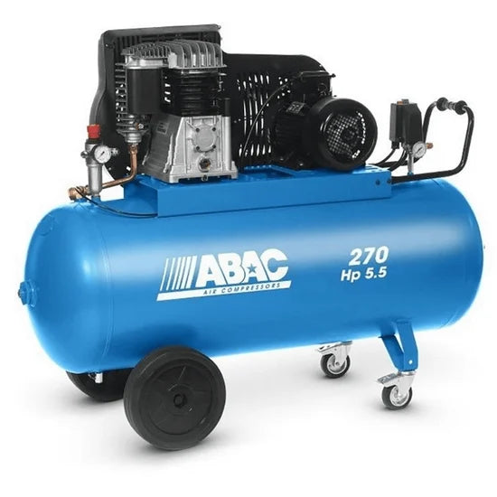 ABAC B5900 270 CT5.5 – Two-Stage Belt-Driven Professional Air Compressor (270 L, 5.5 HP, Three-Phase)
