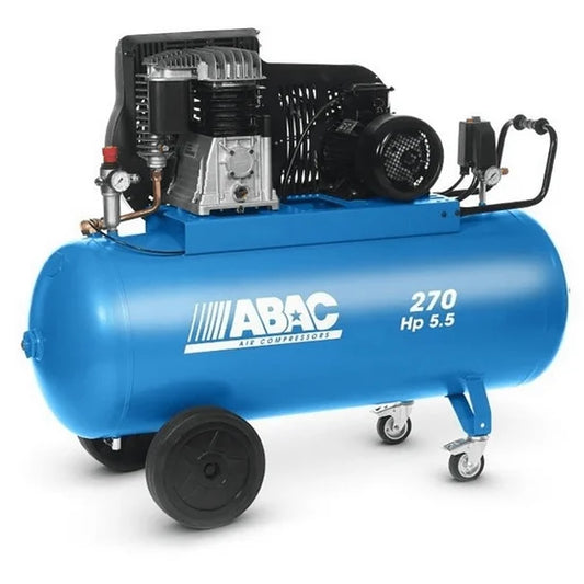 ABAC B5900 270 CT5.5 – Two-Stage Belt-Driven Professional Air Compressor (270 L, 5.5 HP, Three-Phase)