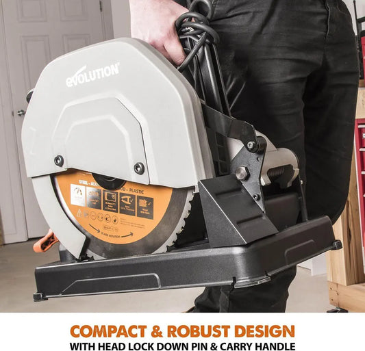 Evolution R355CPS 355 mm Chop Saw – 2,200 W Multi-Material Cut-Off Saw