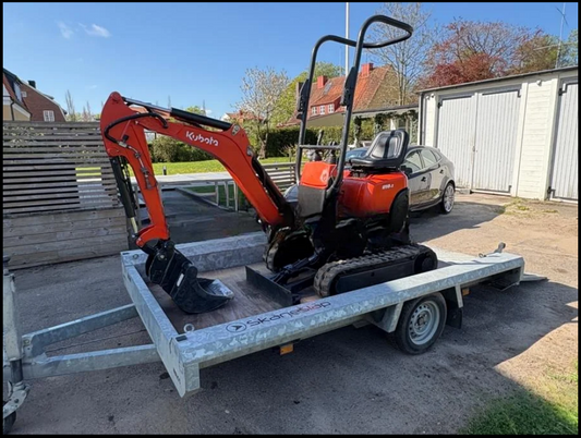 2012 Kubota U10-3 Mini Excavator – 3 Buckets, Rubber Tracks, Plant Trailer Included