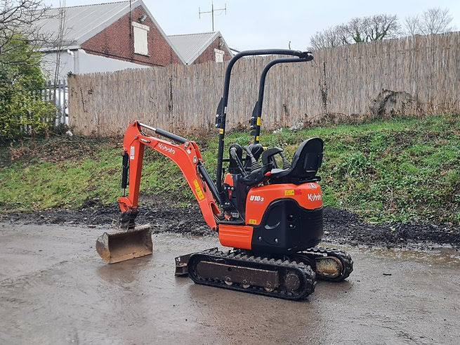 2019 Kubota U10-3 Mini Excavator – 3 Buckets, 1,130 h, Rubber Tracks