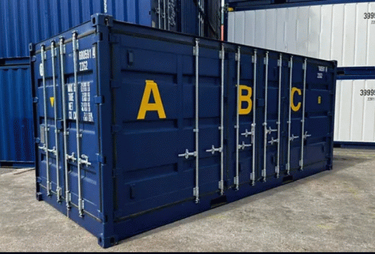 20ft Open Side Shipping Container with Drip Tray (A/B/C doors)