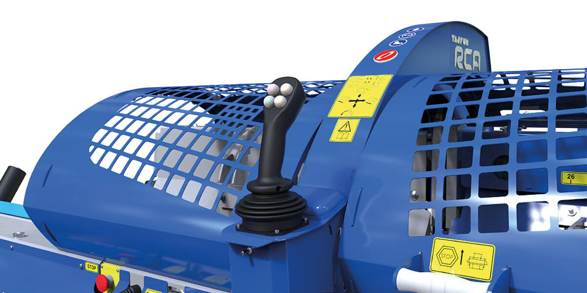 Tajfun RCA 400 Joy Tractor-Powered Firewood Processor with Conveyor