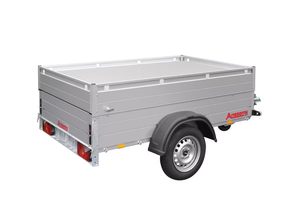Anssems GT750 251×126 HT – Single Axle Utility Trailer with Cover & Railing