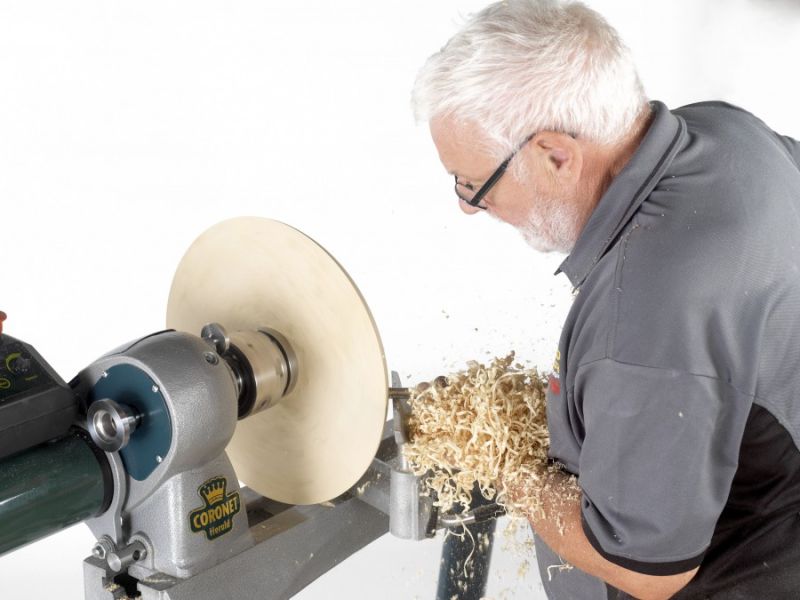 Record Power Coronet Herald Variable-Speed Woodturning Lathe – M33 Spindle, Swivel Headstock