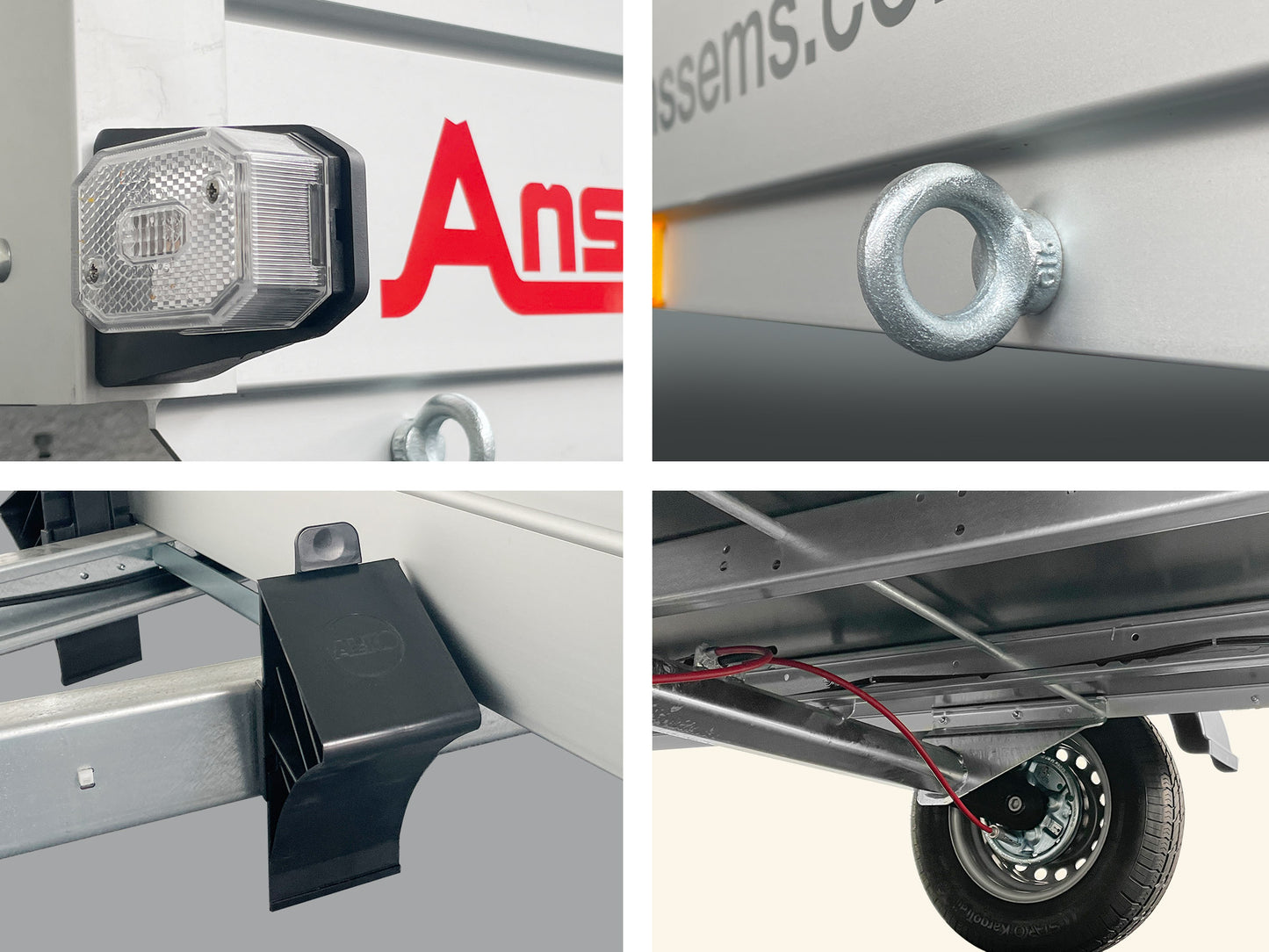 Anssems GTB 1200 – 251×126 R Braked Utility Trailer with Aluminum Box (1200 kg)