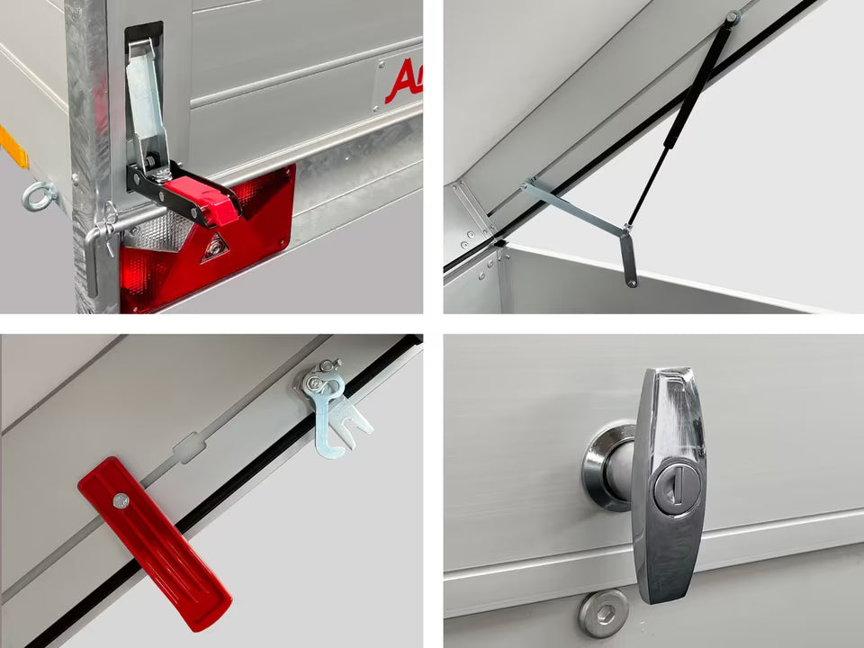 Anssems GT750 251×126 HT – Single Axle Utility Trailer with Cover & Railing