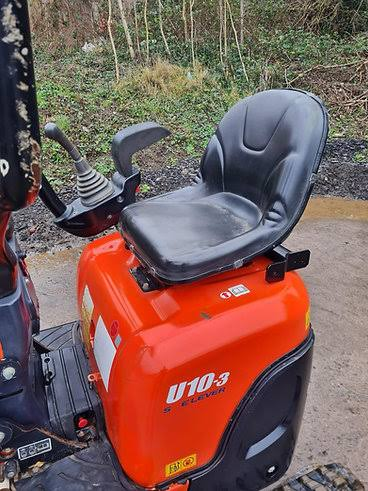 2019 Kubota U10-3 Mini Excavator – 3 Buckets, 1,130 h, Rubber Tracks