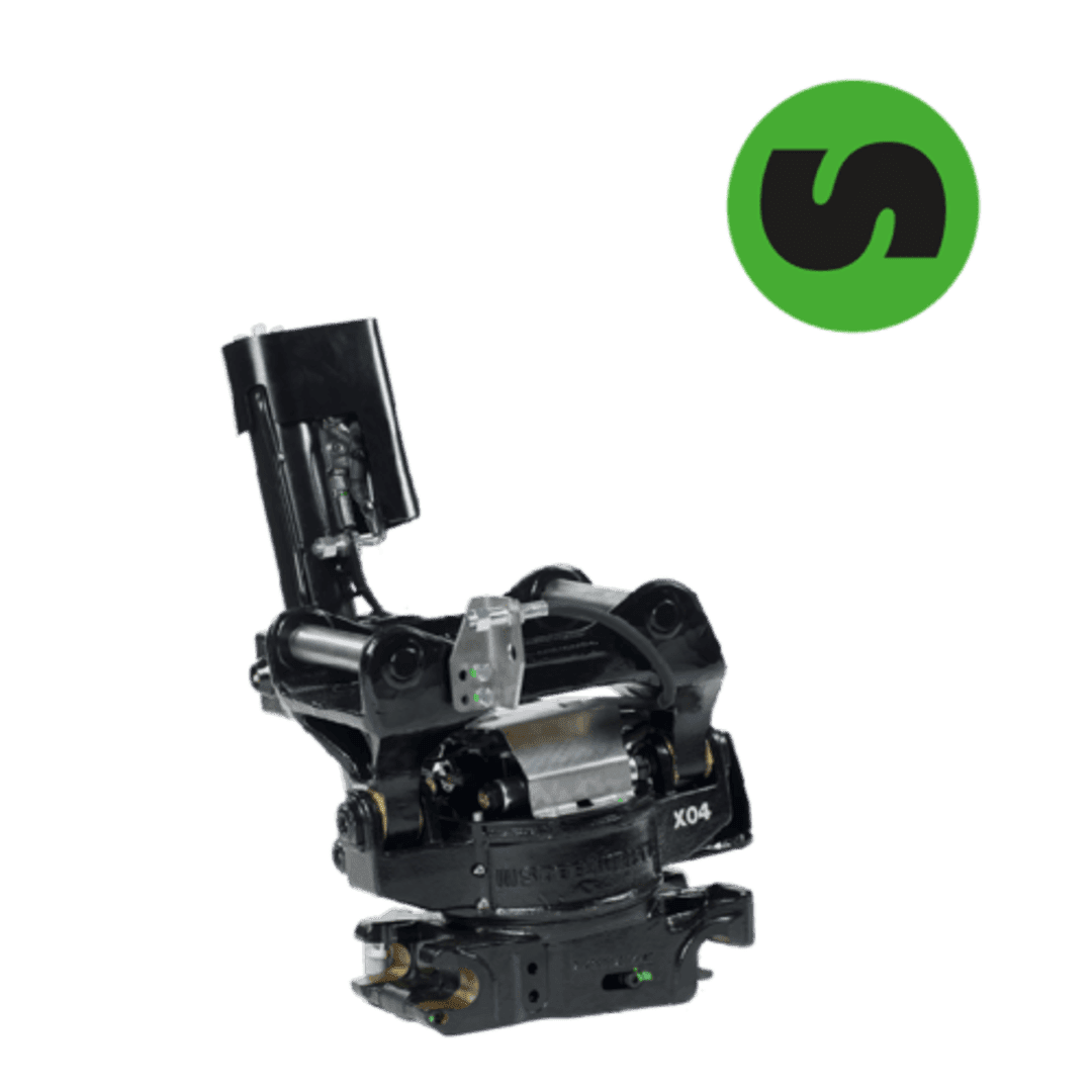 Steelwrist X04 Tiltrotator for 2–4 t Excavators – S40 Sandwich, Hydraulic Open/Close