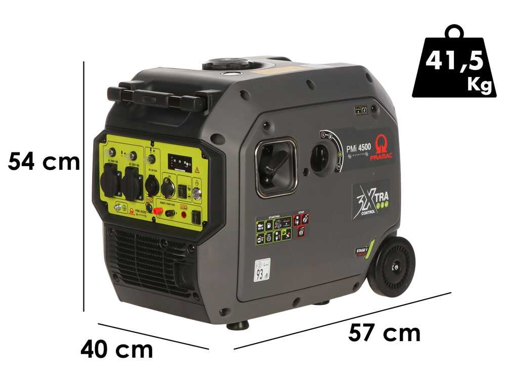 Pramac PMi 4500 Inverter Generator – Trolley, 3.8kW Continuous, Silent, Single-Phase