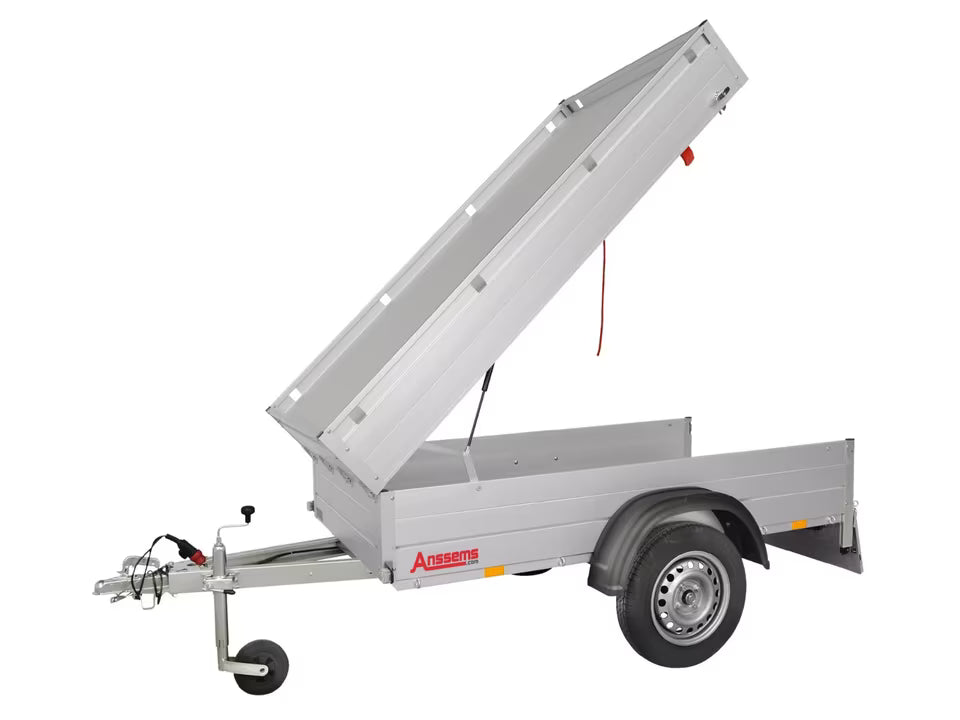 Anssems GT750 251×126 HT – Single Axle Utility Trailer with Cover & Railing